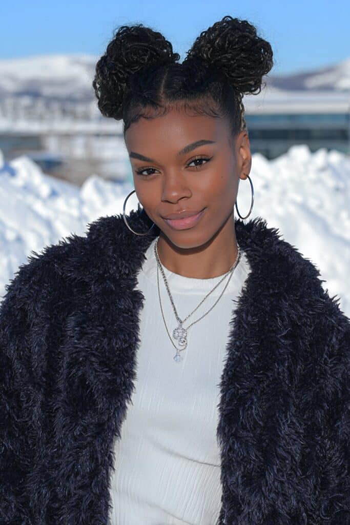 Woman with full crochet braids protective hairstyle