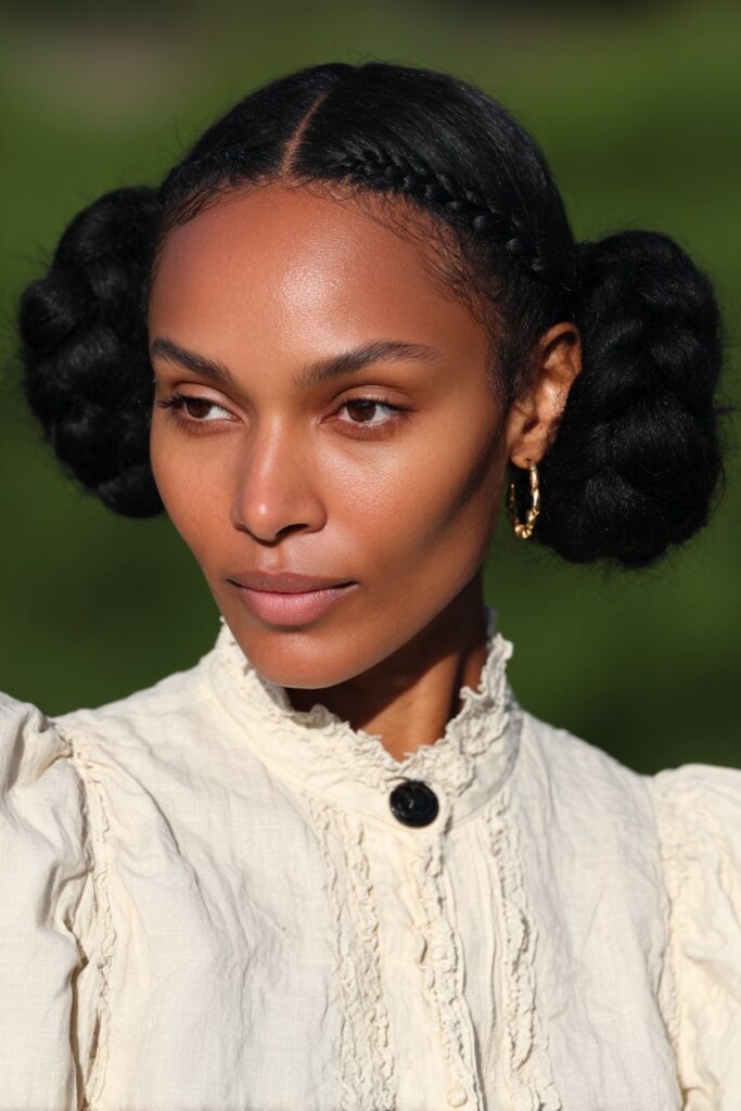 Girl with Fulani braids and decorative beads