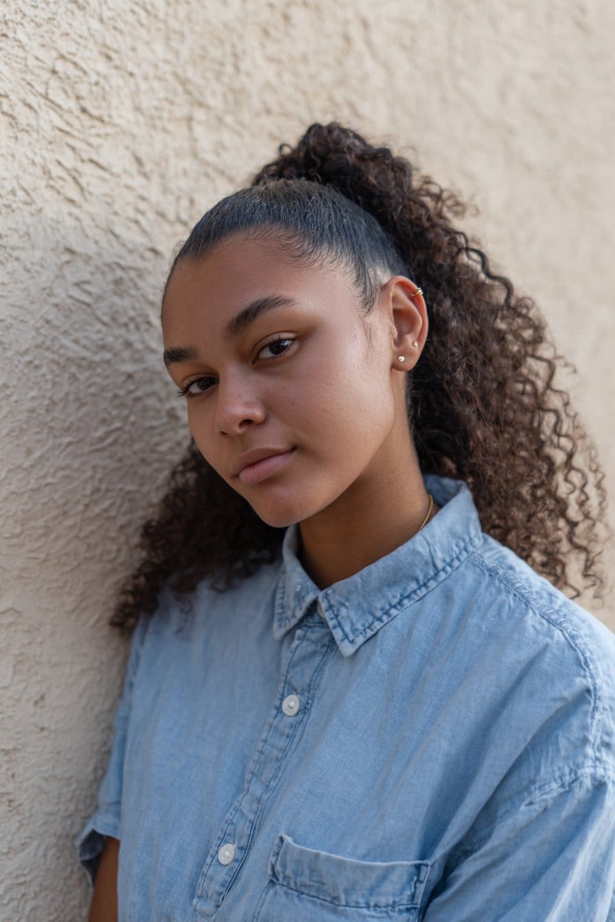 Slick Back with Curly Ponytail 2