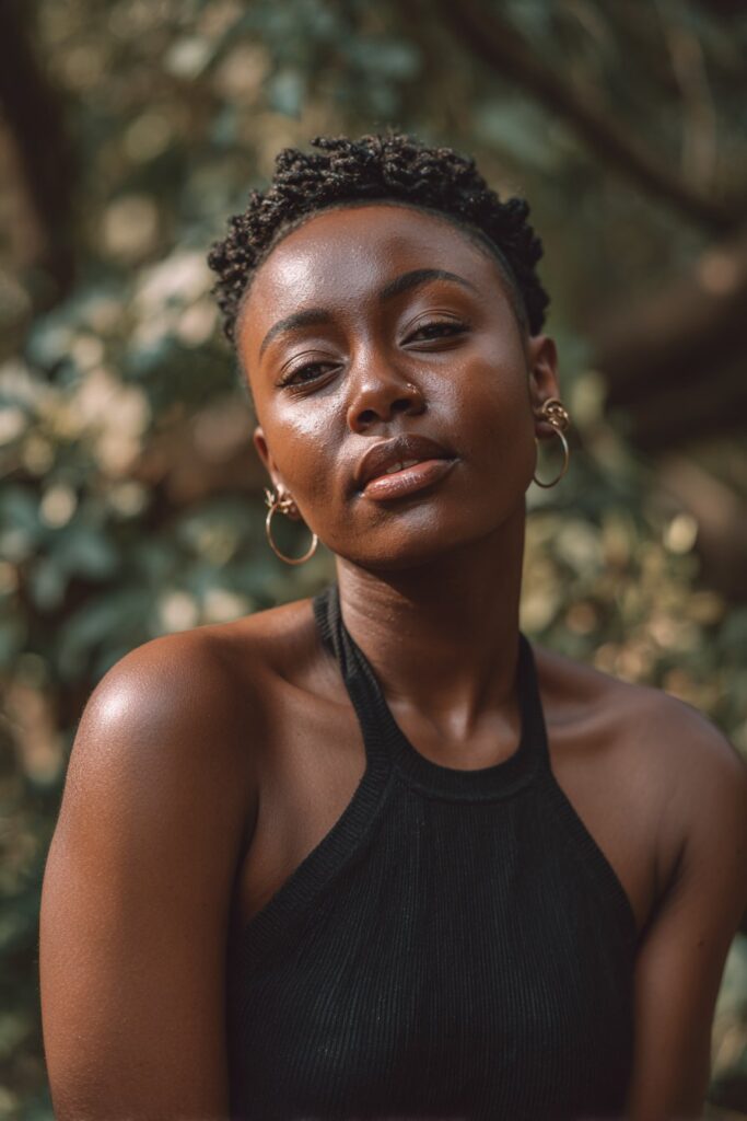 Flat twists along the scalp paired with loose, defined curls for added texture.