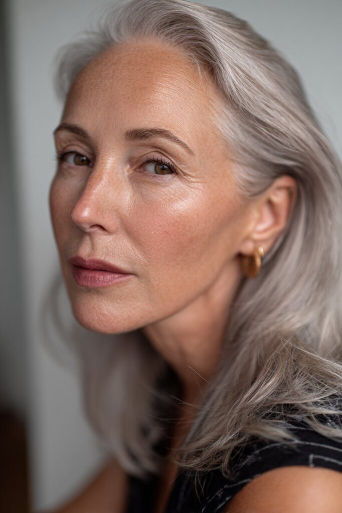 Layered pixie cut with shiny rose gold color for a modern, vibrant look.