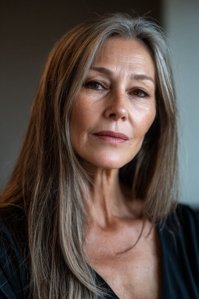 Short shag haircut for straight hair with feathered, tousled layers.