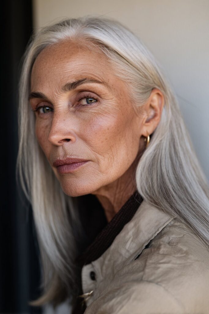 Soft layered crop haircut for straight hair with gentle, airy layers.