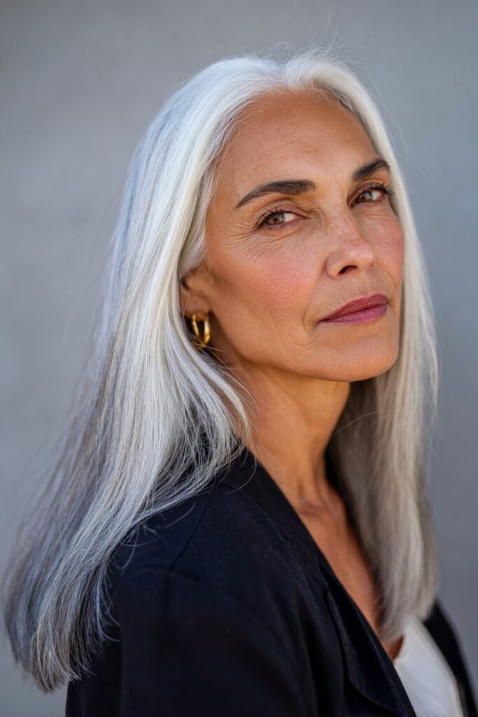 Short textured crop haircut for straight hair with choppy layers.