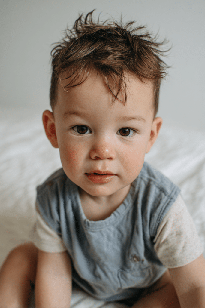 Mohawk-inspired mullet for babies