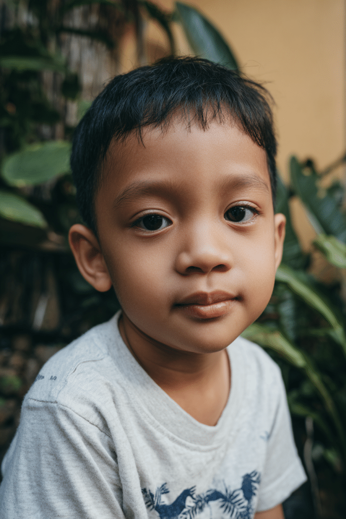 Country-style mullet haircut for kids