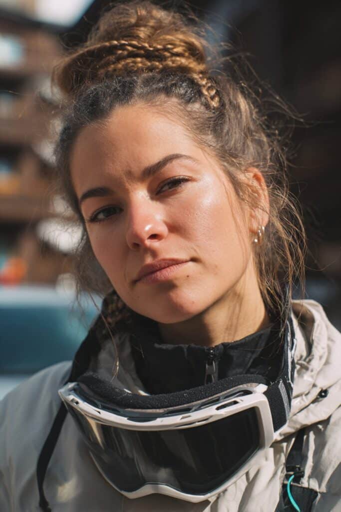 Twisted crown with half-up style