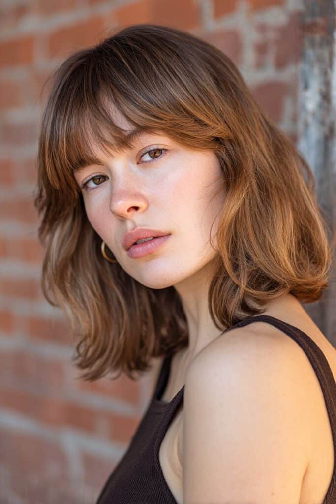 Butterfly layers enhanced with bright highlights around the face for added dimension.