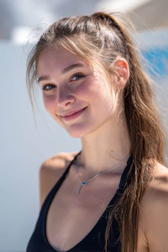 Low ponytail with braid