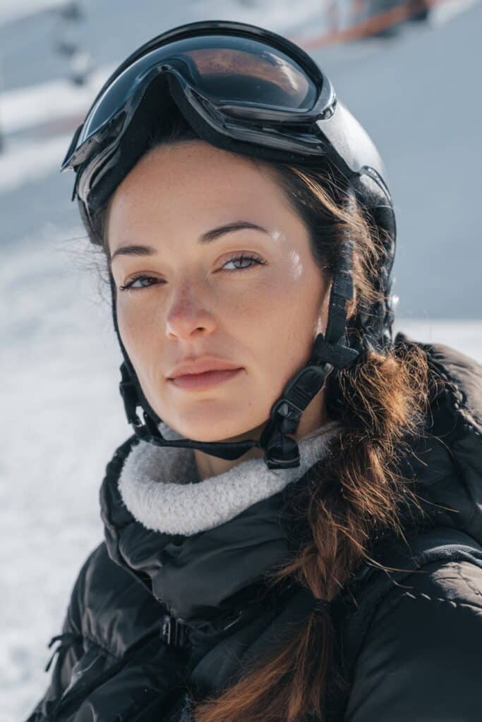 Side braid into low ponytail