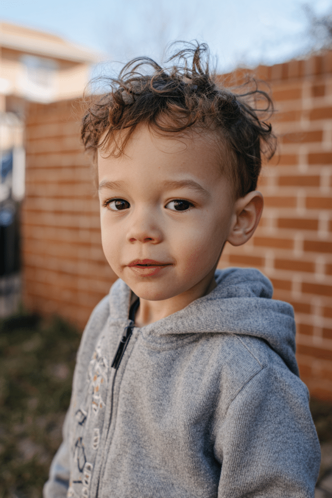 Low taper fade with mullet length