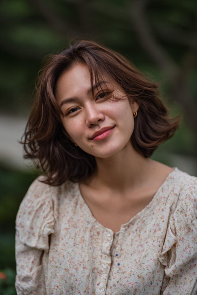 Soft, flowing butterfly layers complemented by a gentle fringe for a romantic finish.