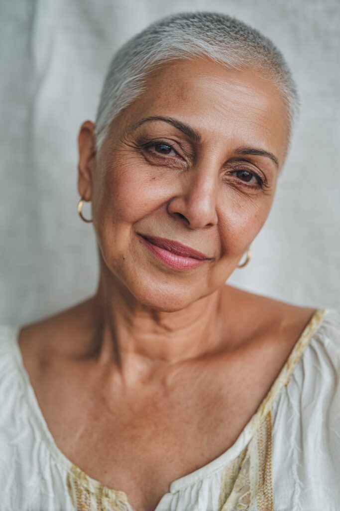 Sides closely shaved while leaving a longer, styled top for contrast.