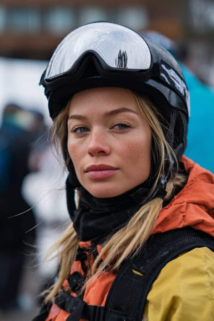 Woman with low bubble ponytail hairstyle and modern styling.
