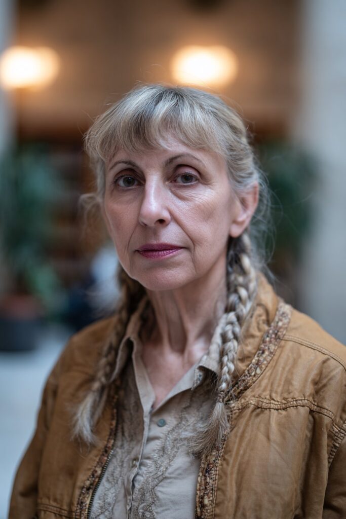 Old money bob with subtle braided bangs