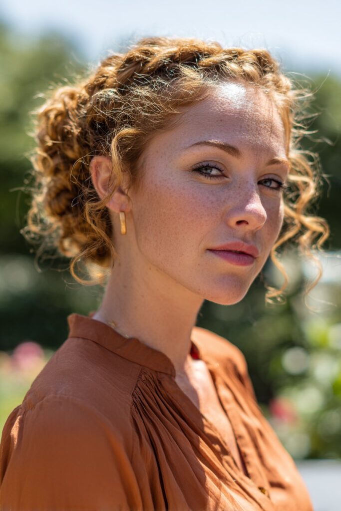 12 Gorgeous Updos for Curly Shoulder Length Hair 4 Rope twist updo hairstyle