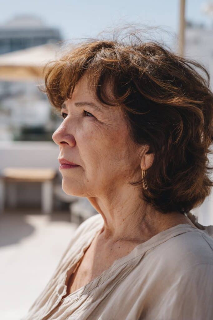 Shaggy mixie haircut combining pixie and bob