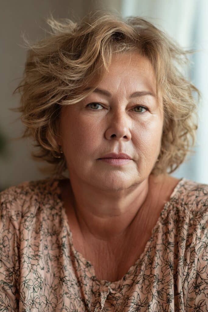 Short fluffy hairstyle with texture