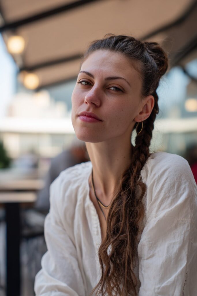 Side-braided faux hawk.