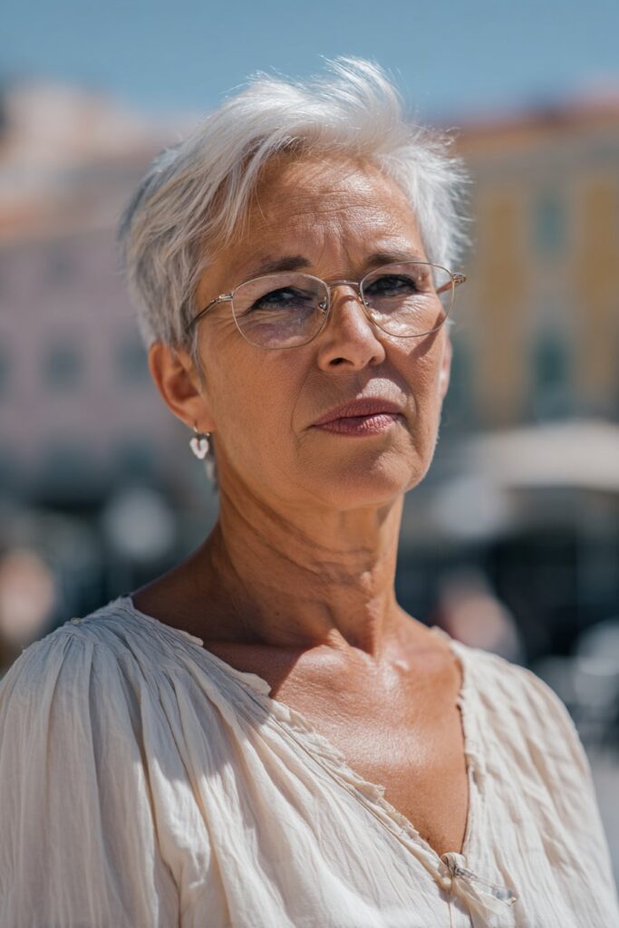 Wash-and-wear pixie haircut with soft layers