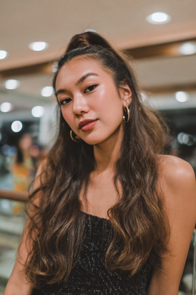 Elegant French twist with textured finish for fine hair prom updo