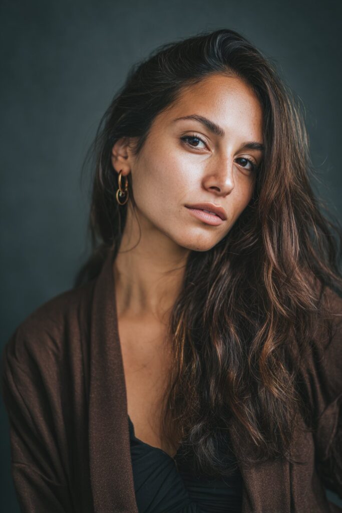 Chocolate and bronze tiger eye hair color blend