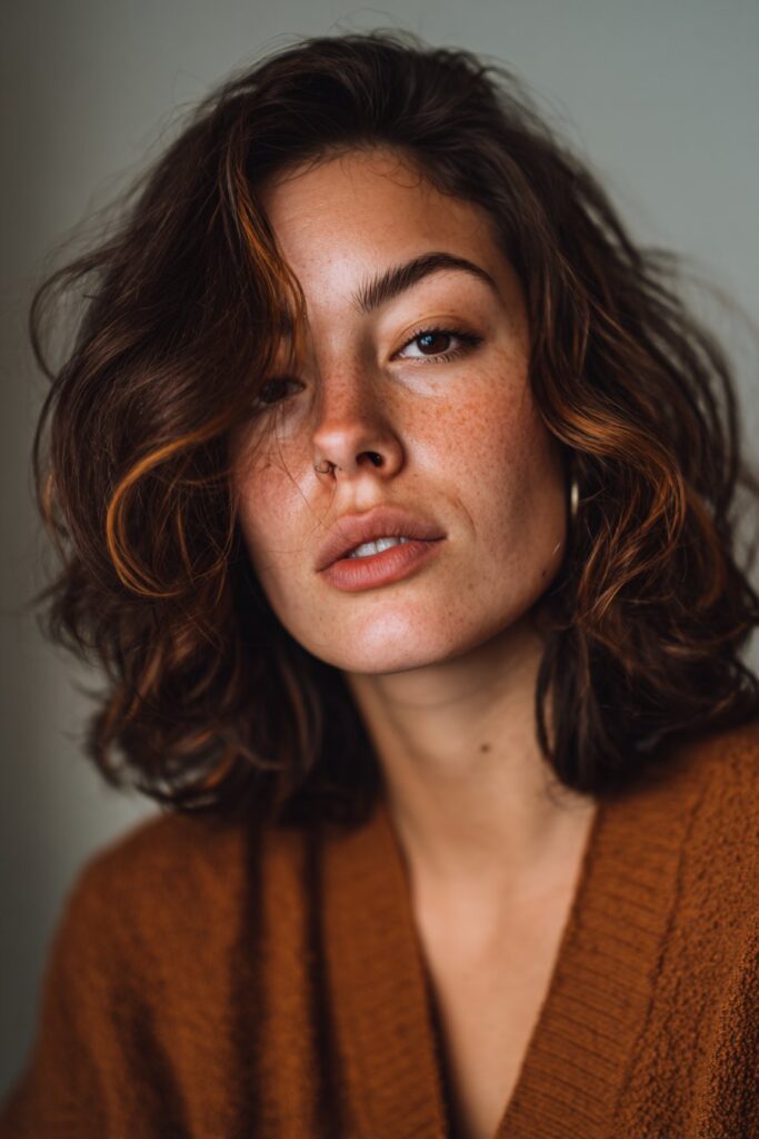 Cinnamon tiger eye hair for dark hair with red undertones