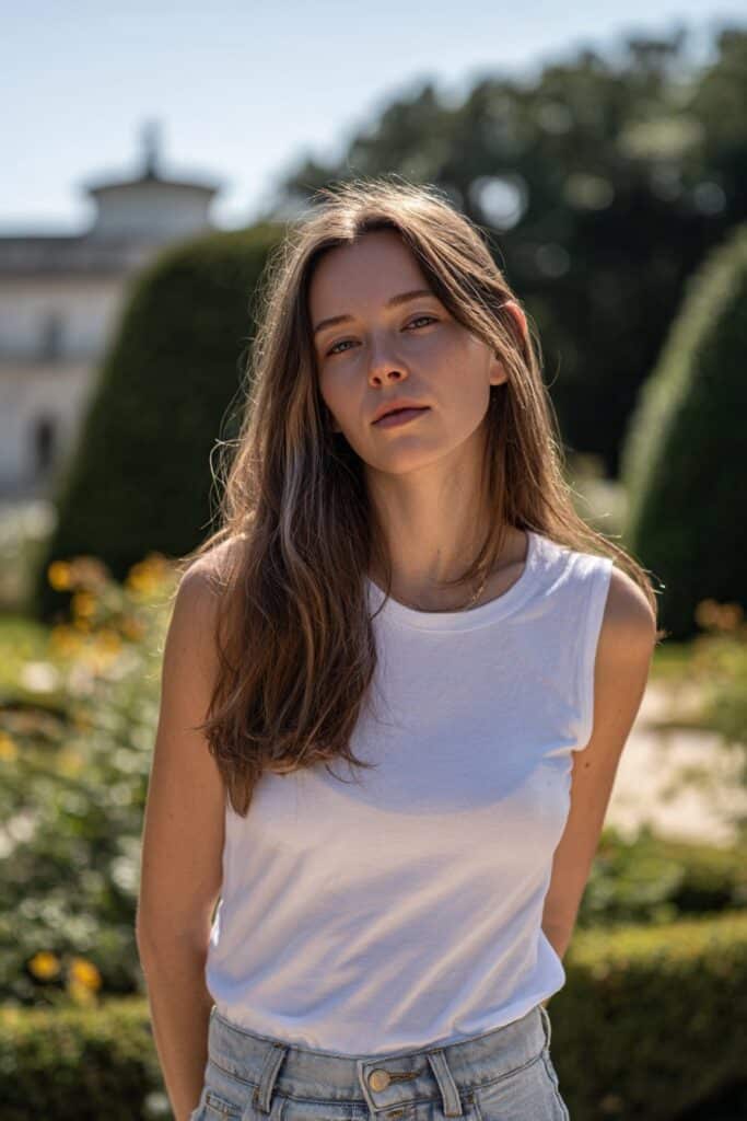 Cool espresso lowlights for gray hair