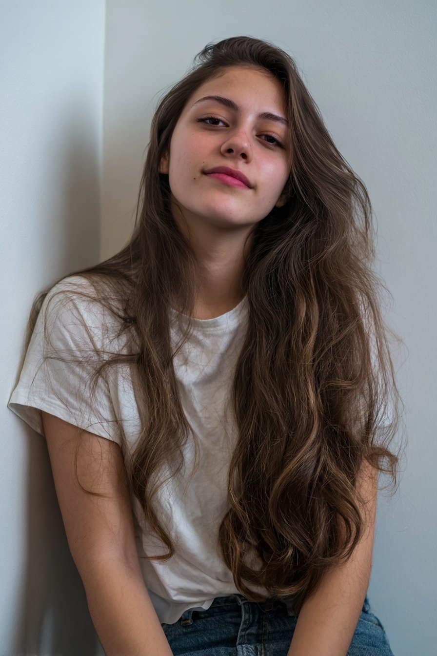 Face Framing Lowlights for Gray Hair