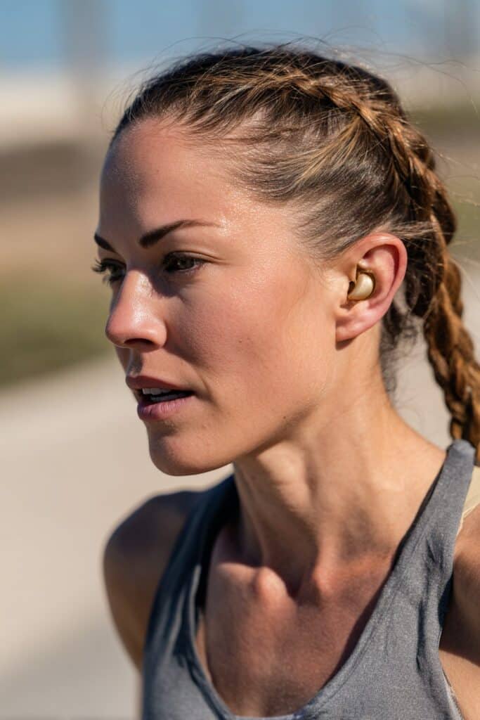 Fishtail braid running hairstyle for long hair