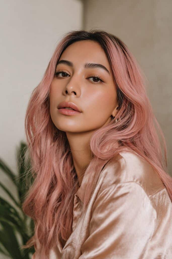 Pink ombre lace front wig hairstyle