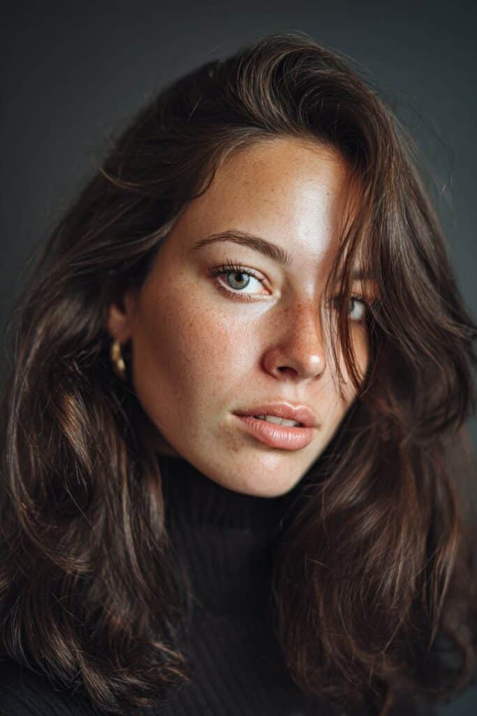 Honey blonde highlights that make hazel eyes pop