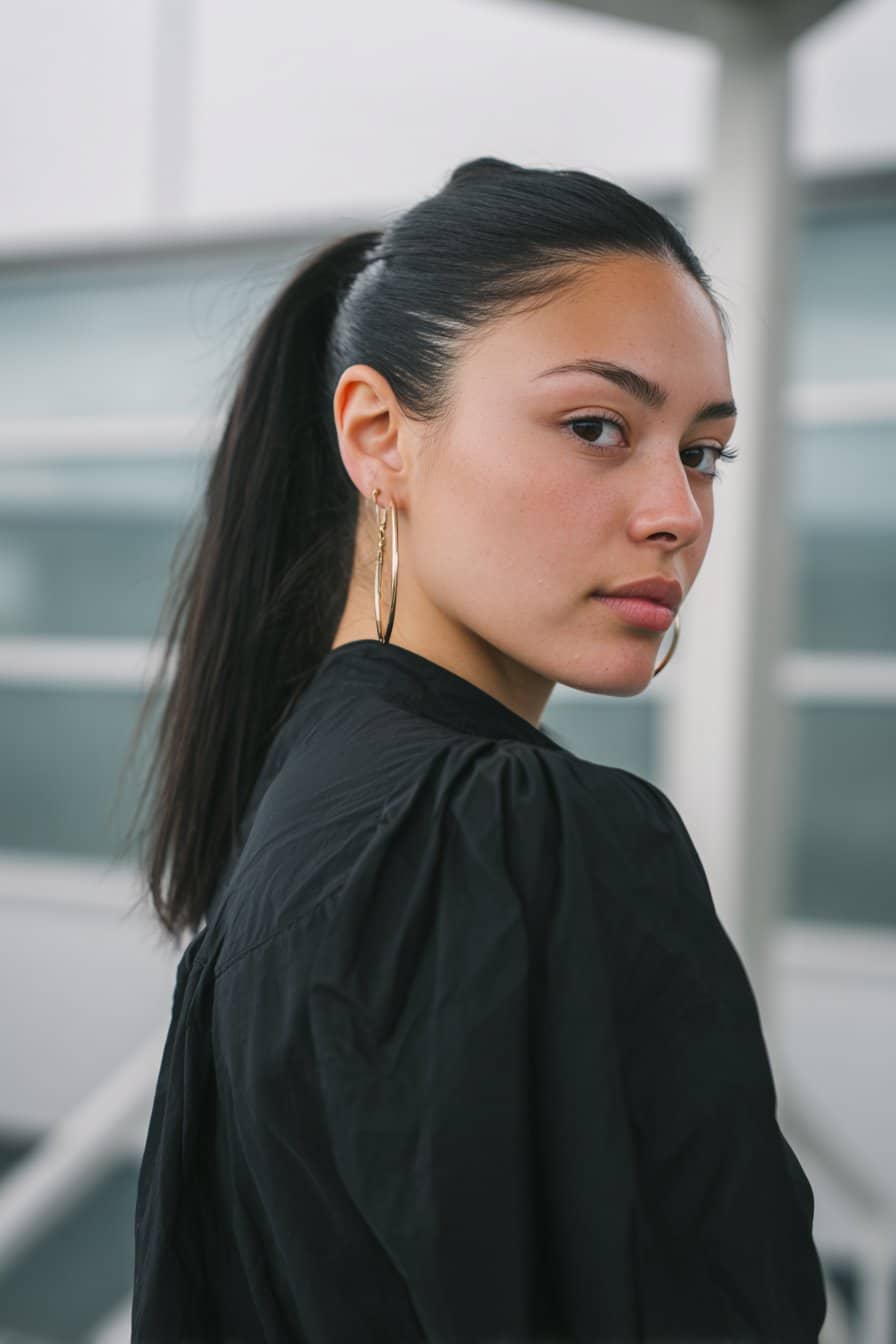 Sleek Low Ponytail