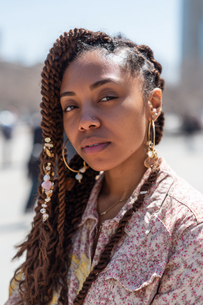 Spring twist protective hairstyle with beads and accessories