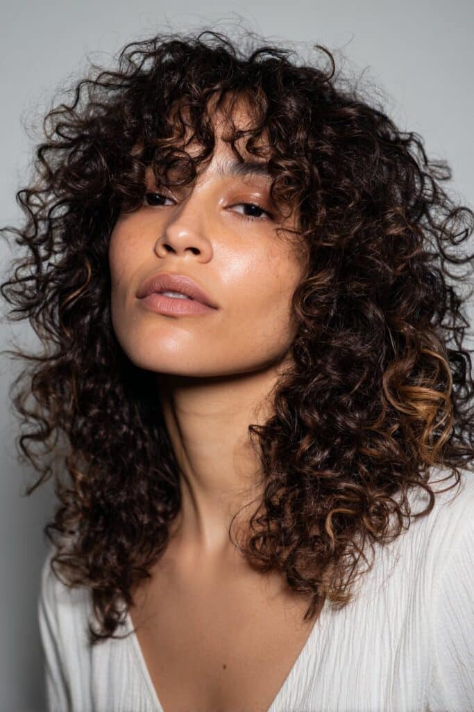 Calico hair color on curly and coily hair textures