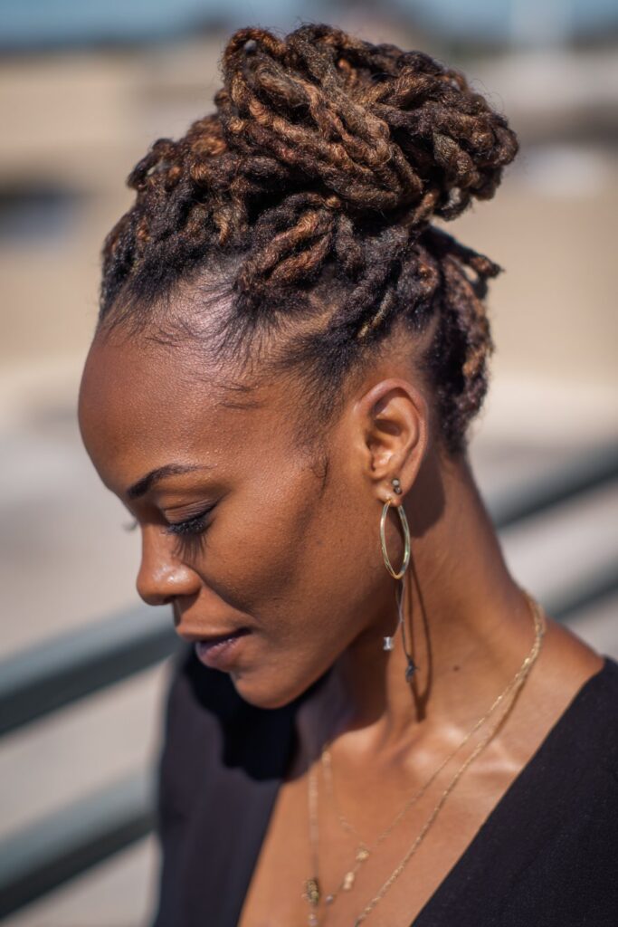 15 Gorgeous Black Hair Updo Hairstyles to Try Today 13 Jumbo twist updo hairstyle on natural Black hair