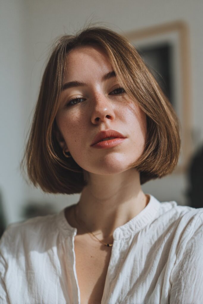 12 Stunning Bob Hairstyles for Fine Hair You’ll Love 2 Classic blunt lob hairstyle for fine hair with clean lines