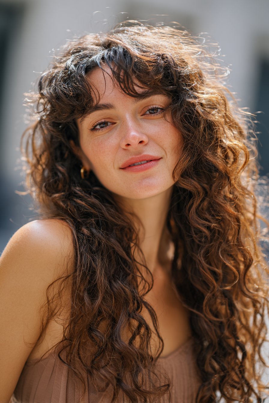 Home 2 7 Voluminous Curls with Curtain Bangs