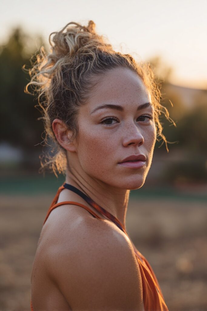 Low bun prom hairstyle boho low bun loose waves