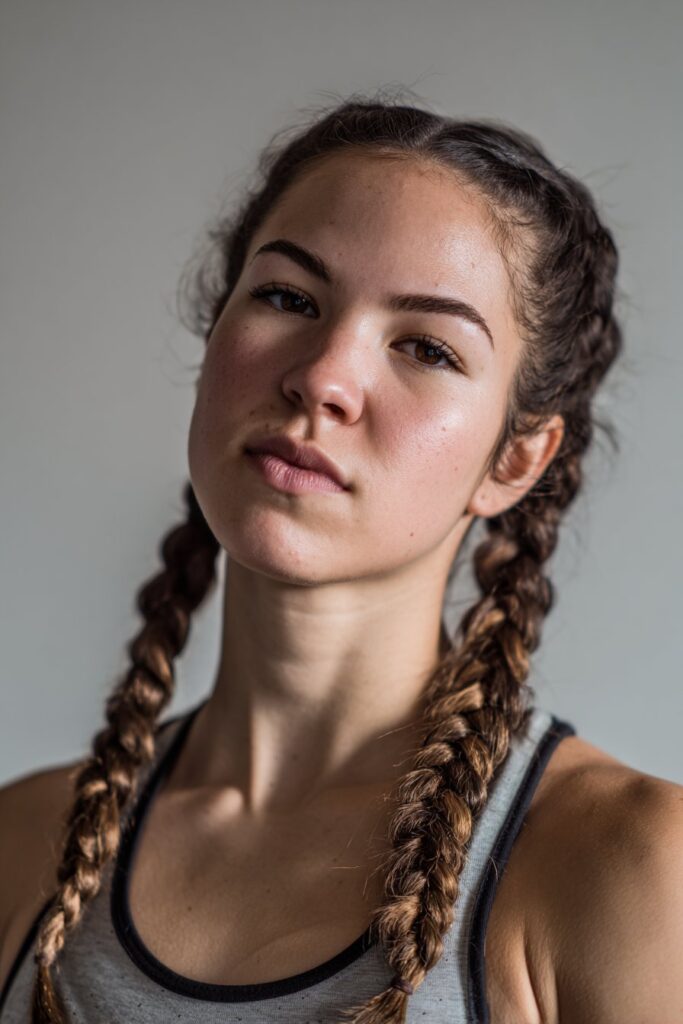 Two stitch braids box braid transition