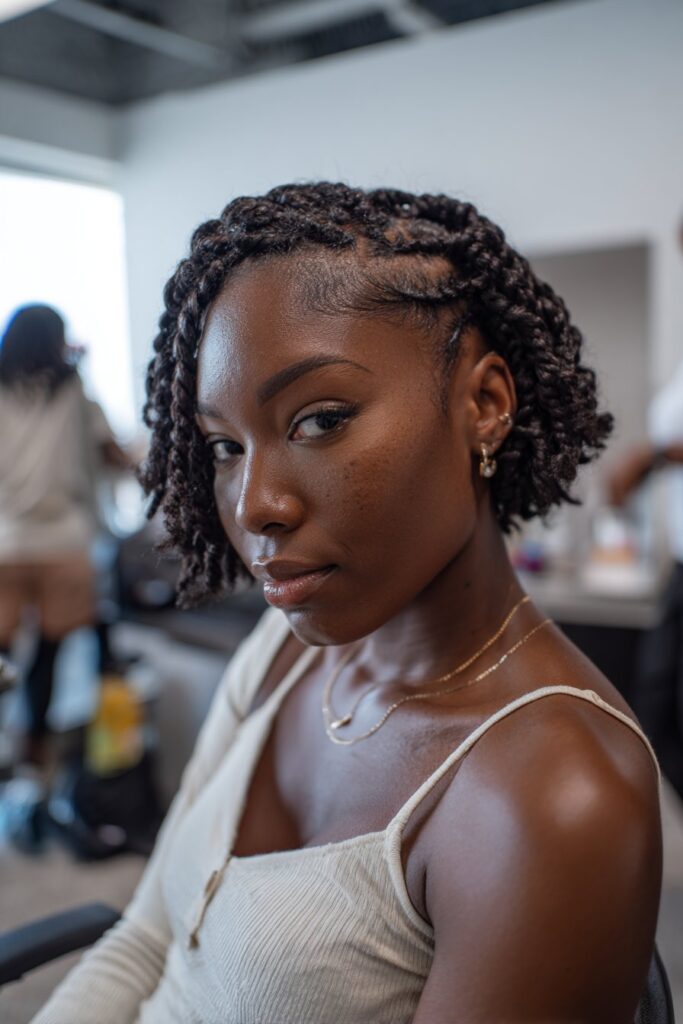 Cute braided hairstyle for black women braided bob