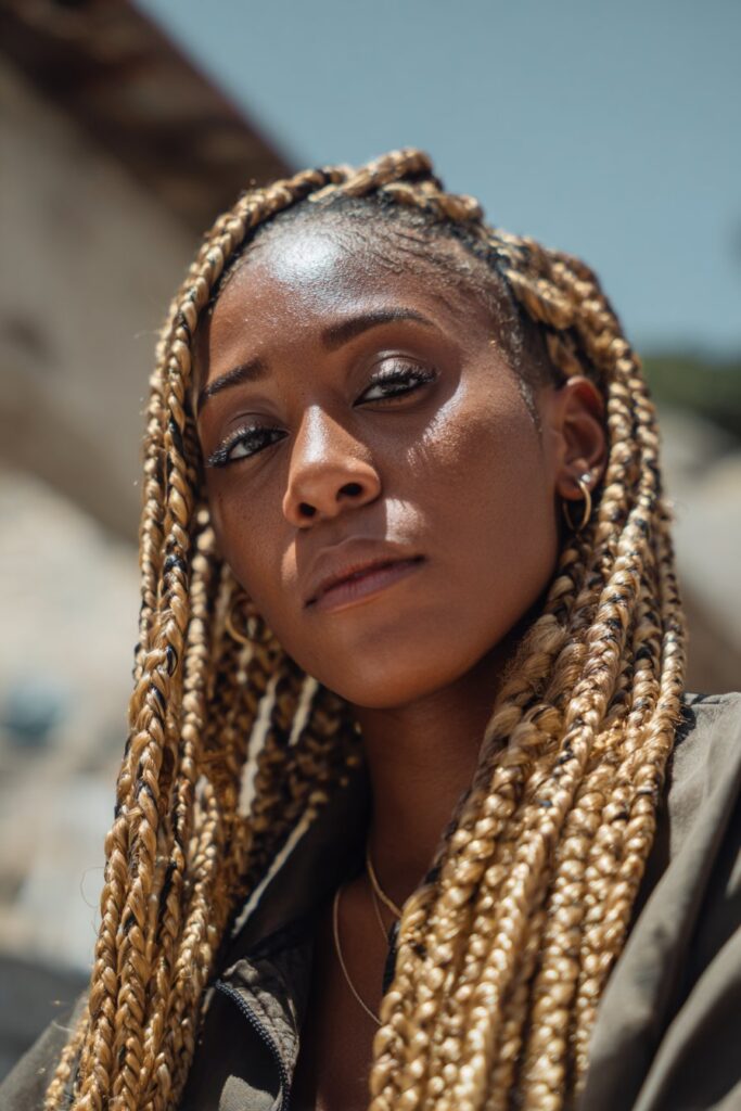 Blonde braids black women caramel blonde boho braids