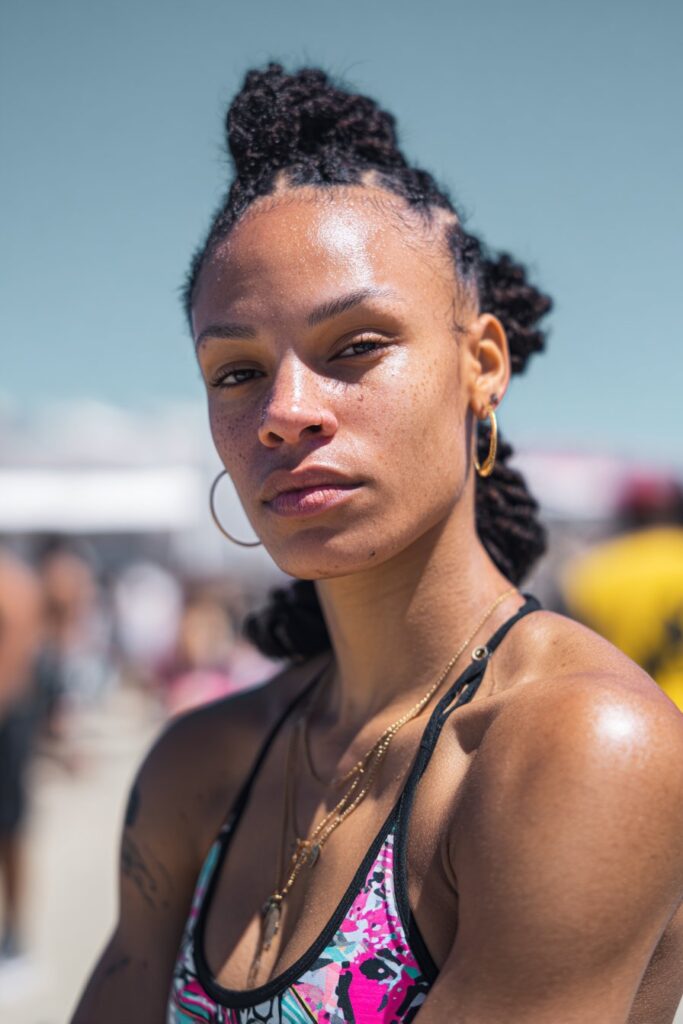 Freaknik hairstyle chunky two strand twists