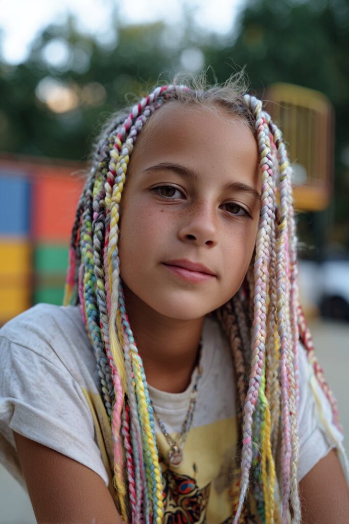 Colorful Lemonade Braids with Extensions