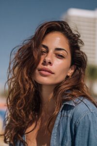 Dark Brown with Bright Sun Kissed Highlights