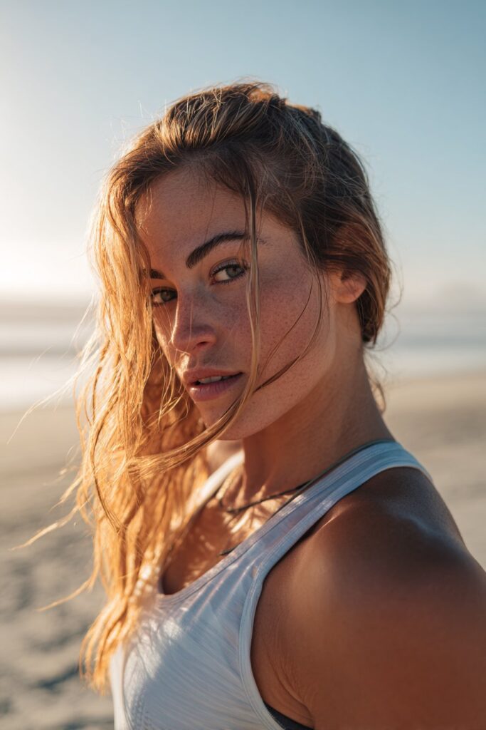 Effortless beach waves long hair