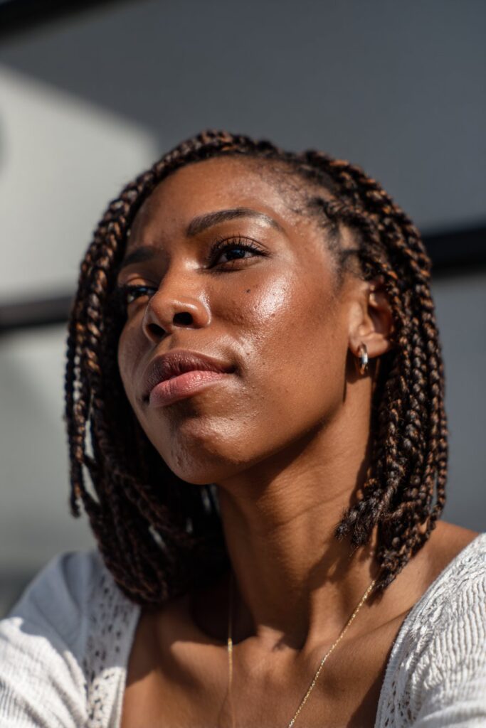 Cute braided hairstyle for black women feed in braids