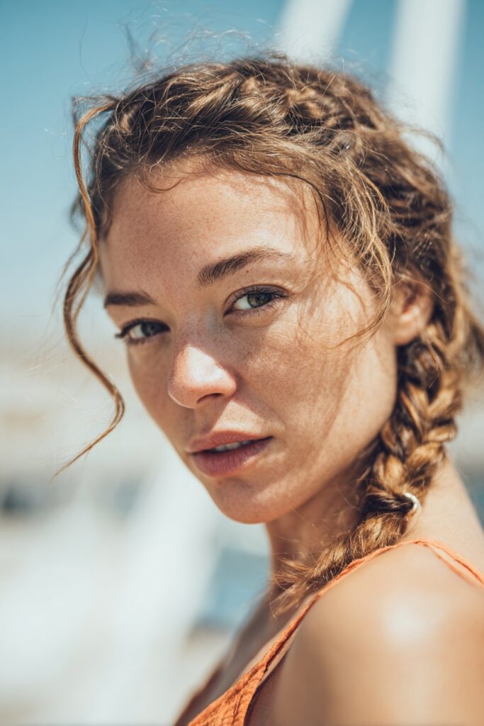 Fishtail braid cute summer hairstyle