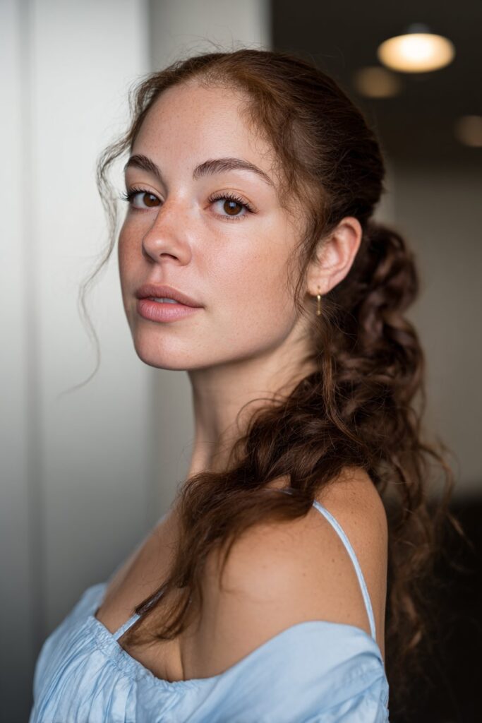 Prom hair ponytail fishtail braid ponytail