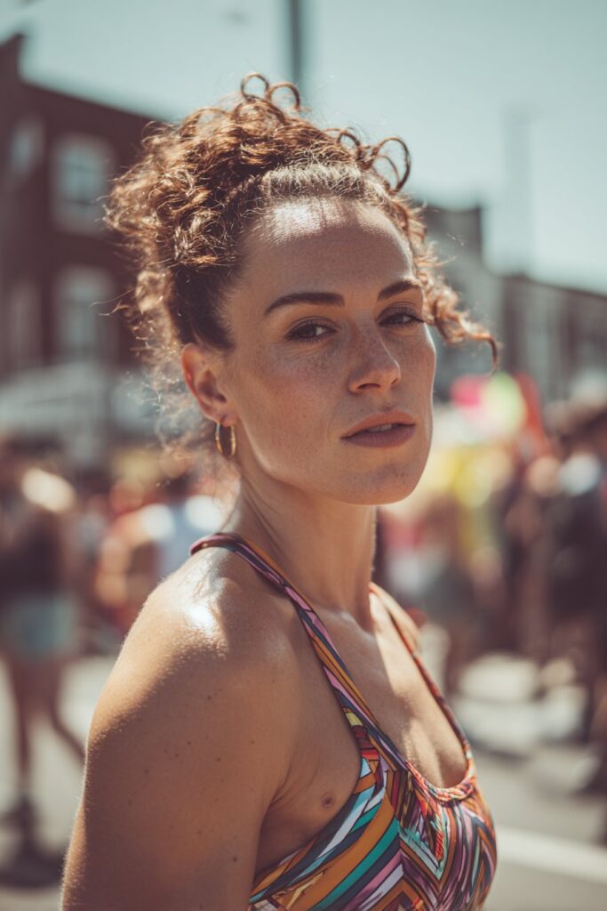 Freaknik hairstyle sculptural updo